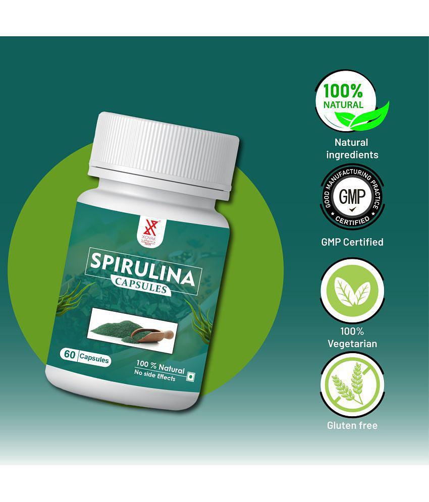 xovak pharmtech Organic Spirulina Capsule 100 gm Pack Of 2