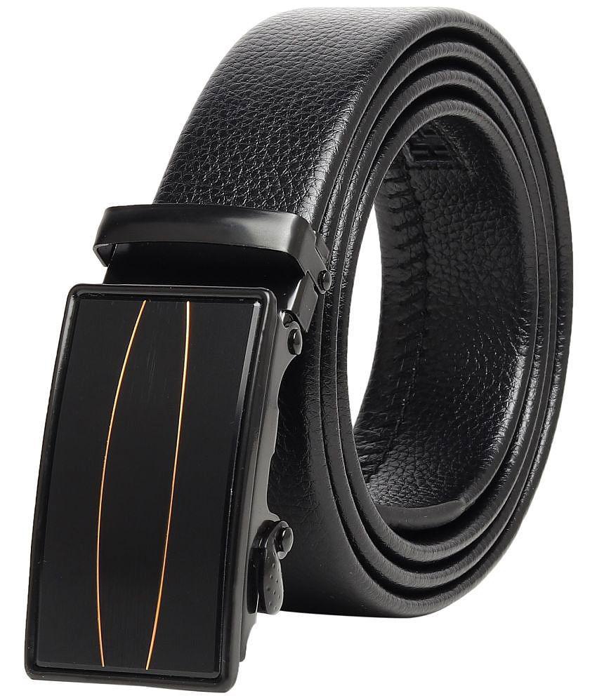 Sophisticated Men Zacharias - Black Leather Men's Casual Belt ( Pack of 1 ) - None 2025 at ShopC