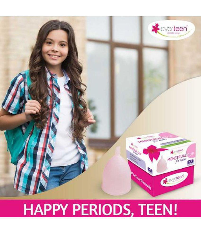 Everteen XS Menstrual Cup (Extra Small) for Periods in Teenage Girls - 2 Packs (16ml Capacity Each)