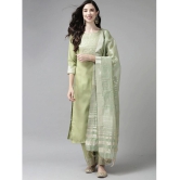 Estela Cotton Embroidered Kurti With Palazzo Women''s Stitched Salwar Suit - Sea Green ( Pack of 1 ) - None