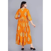 SIPET - Mustard Rayon Womens Anarkali Kurti ( Pack of 1 ) - None