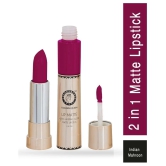 Colors Queen Lip Matte 2 in 1 Lipstick With Queen Lips Lip Balm (Pack of 2) Indian Maroon