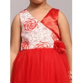 Toy Balloon Kids Red Net Girls Fit And Flare Dress ( Pack of 1 ) - None