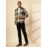 Rigo Flannel Oversized Fit Checks Full Sleeves Mens Casual Shirt - Beige ( Pack of 1 ) - None