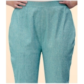 Glomee - Sea Green Cotton Straight Women's Casual Pants ( Pack of 1 ) - None