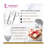 Majestique Professional Cuticle Scissors FC43 Use as Fingernails, Shaving Scissors, Moustache - 3Pcs