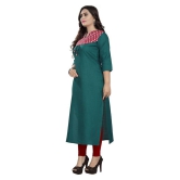 Rangrasiya Maroon Cotton Straight Kurti - XXL