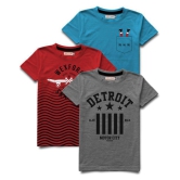 HELLCAT - Grey Cotton Blend Boy's T-Shirt ( Pack of 3 ) - None