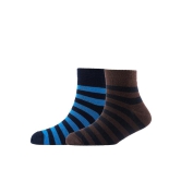 Men Pack Of 2 Striped Cotton Ankle Length Socks