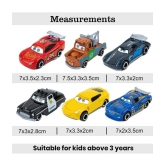 Metal Die Cast Small Metal Movie Vehicles Cars,Multicolour, 6-Pack - Multi-Color