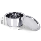 Stainless Steel Patila/Tope/Tasla  with Capsulated Induction bottom and SS Lid. Set of 3 (2L/2.5L/3 L)