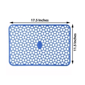 E-Retailer Set of 3 PVC Blue Fridge Mats - Blue