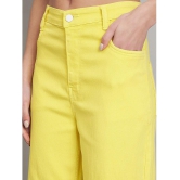 AngelFab - Yellow Denim Flared Women''s Jeans ( Pack of 1 ) - None