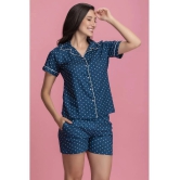 Clovia 100% Cotton Nightsuit Sets - Blue - None