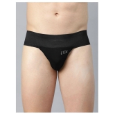 IC4 - Black Cotton Blend Men's Briefs ( Pack of 2 ) - M