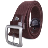 Zacharias - Brown Canvas Mens Casual Belt ( Pack of 1 ) - None