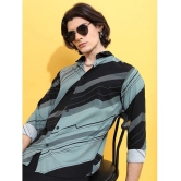 Ketch 100% Cotton Regular Fit Striped Full Sleeves Mens Casual Shirt - Green ( Pack of 1 ) - None