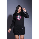 Dia De los Printed Black Sweatdress for Women S