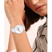 Septem White Leather Analog Mens Watch