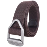 Zacharias - Brown Canvas Mens Casual Belt ( Pack of 1 ) - None