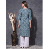 Mamoose Rayon Self Design Straight Womens Kurti - Blue ( Pack of 1 ) - None