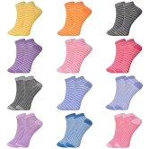 London Hills Ankle Socks for Women || Women's Cotton Ankle Length Made with Premium Cotton || Ideal for Daily Casual Wear/Gym/Office - Free Size - Assorted - Colours and styles may vary