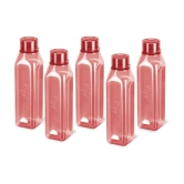 Milton Prime 1000 Pet Water Bottle, Set of 5, 1 Litre Each, Red | BPA Free | 100% Leak Proof | Office Bottle | Gym Bottle | Home | Kitchen | Travel Bottle | Hiking | Treking Bottle - Burgund