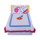 Hugs'n'Rugs Cotton Single Bedsheet ( 250 cm x 150 cm ) - White