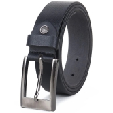 Loopa - Black Leather Mens Formal Belt ( Pack of 1 ) - None