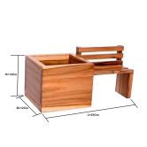 The Wooden Bench with Couple Figurine Planter