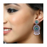 VIVASTRI Silver Jhumki Earrings ( Pack of 4 ) - Silver