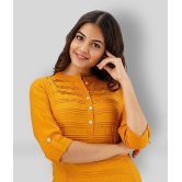 Lee Moda - Yellow Cotton Women's Straight Kurti - None