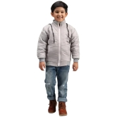 PPTHEFASHIONHUB - Gray Polyester Boys Quilted & Bomber Jacket ( Pack of 1 ) - None