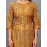 RIAANA Rayon Printed Straight Womens Kurti - Mustard ( Pack of 1 ) - None