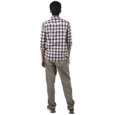 Radprix 100% Cotton Regular Fit Checks Full Sleeves Mens Casual Shirt - Blue ( Pack of 1 ) - None