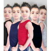 HAP Boys Multicolor Cotton Vest / Tank Top / Pack Of 5 - None