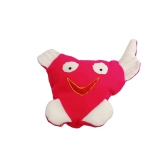 Plush Heart-Shaped Pillow with Wings