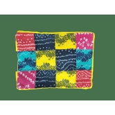 NIRJHARI Handmade Cotton Cloth Patchwork Handbag Yellow & Black (Small) Pack of 1