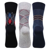 Bonjour Cotton Casual Full Length Socks Pack of 3 - Multi