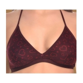 Madam - Maroon Cotton Blend Non Padded Womens Everyday Bra ( Pack of 1 ) - None