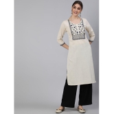 Antaran - Off White Cotton Womens Straight Kurti ( Pack of 1 ) - None