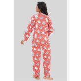 Women Full Sleeves Knit Cotton Pyjama Set-XL