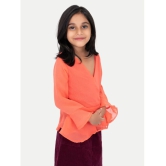 Radprix Orange Cotton Blend Girls Top ( Pack of 1 ) - None