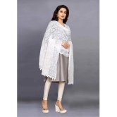 A TO Z CART White Georgette Womens Dupatta - ( Pack of 1 ) - White