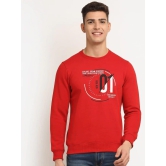 Rodamo  Men Red Printed Sweatshirt