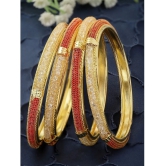 Sukkhi Gold Bangle Set ( Pack of 4 ) - None