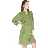 Women's Plus Size Tunic Tops T Shirts Summer Long Sleeve Round Neck Kurti Dress