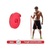 Thera Band Resistance Bands for Workout for Men and Women Resistance Band Set & Exercise Band for Home Gym Fitness Pull Up Band & Toning Band 100% Natural, (Red) Pack of 1 - Red