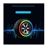 COREGENIX RGB TYRE 10 W Bluetooth Speaker Bluetooth V 5.1 with USB,SD card Slot Playback Time 10 hrs Black - Black