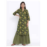 miravan Cotton Kurti With Sharara And Gharara - Stitched Suit - XXL